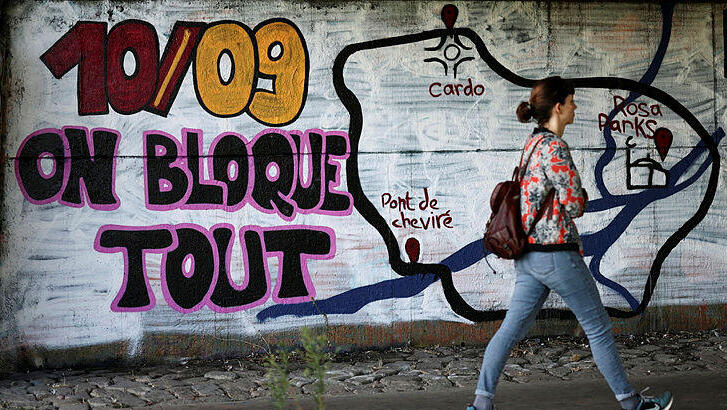 כתובת ב נאנט צרפת "ב-10 בספטמבר אנחנו חוסמים הכל"  ספטמבר 2025