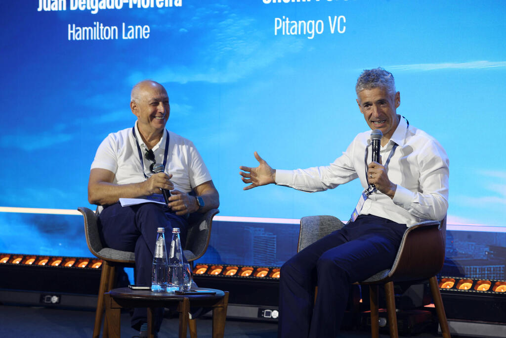 אירוע ג'רני חסות מדיה מנכ"ל Hemilton Lane חואן דלגדו ו חמי פרס, מייסד קרן פיטנגו