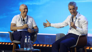 אירוע ג'רני חסות מדיה מנכ"ל Hemilton Lane חואן דלגדו ו חמי פרס, מייסד קרן פיטנגו