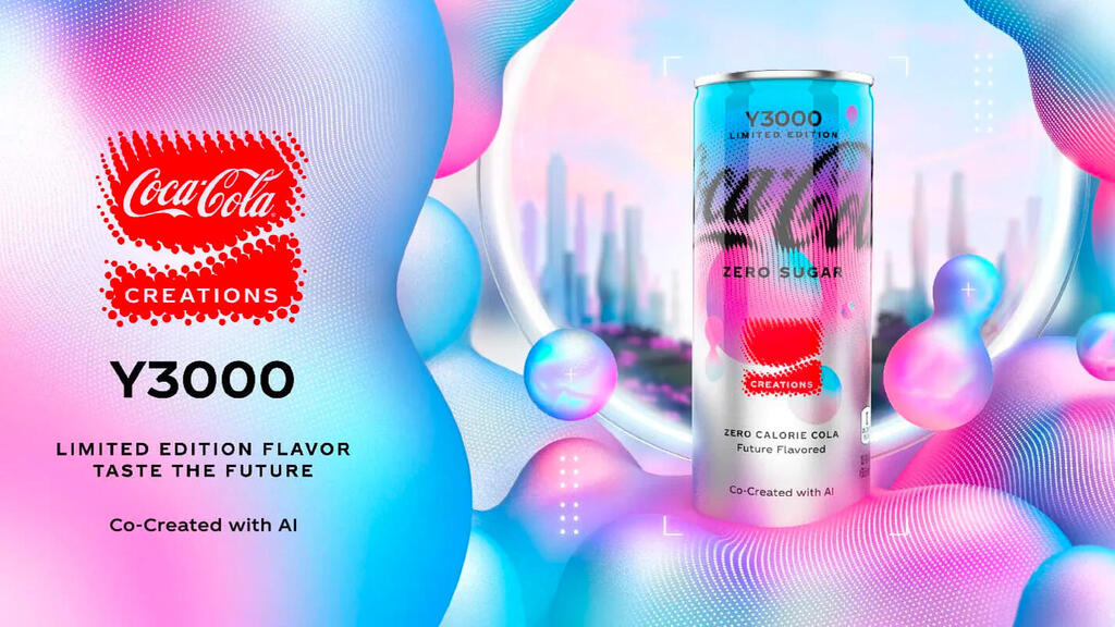 קוקה קולה בעיצוב בינה מלכותית Coca-Cola Y3000: AI-Inspired Packaging Design