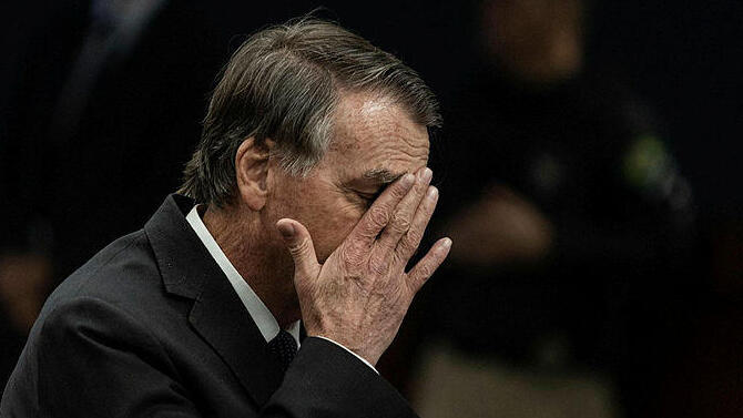 נשיא ברזיל לשעבר ז'איר בולסונרו ז'איר בולסונארו בדיון בבית המשפט העליון ב ברזיליה יוני 2025