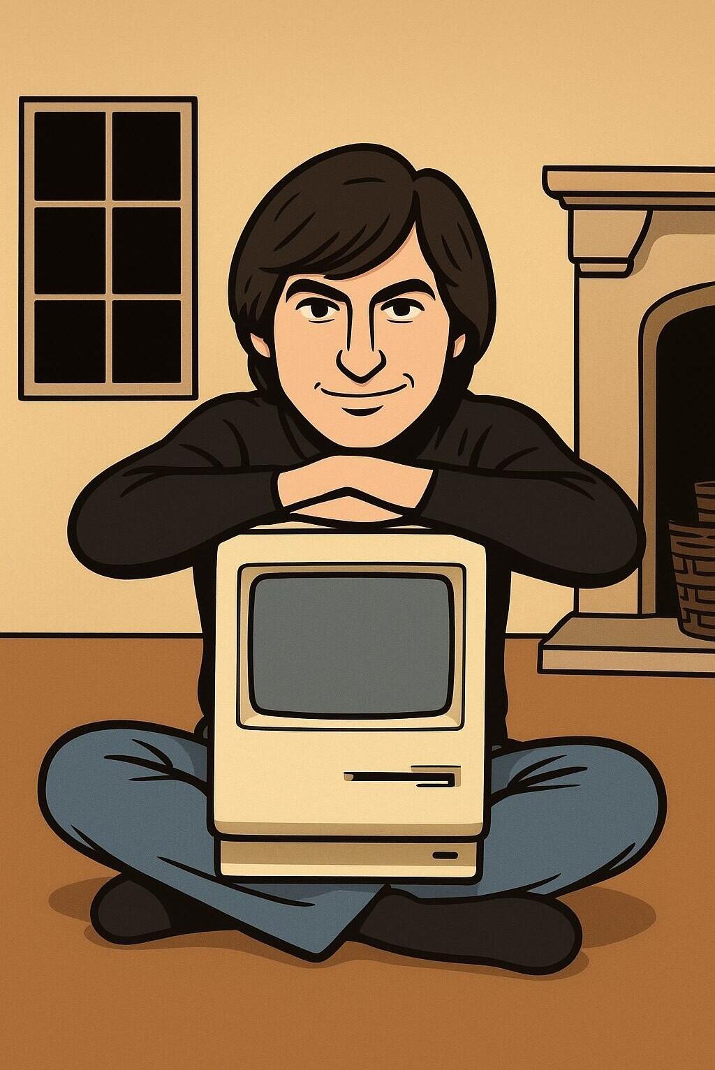 איור סטיב ג'ובס (איור: AI) איור סטיב ג'ובס