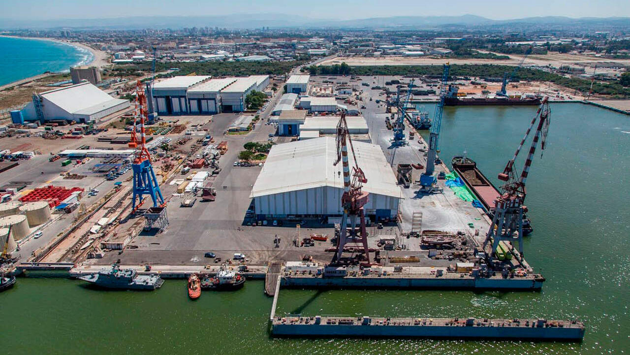 מתחם מספנות ישראל במפרץ חיפה