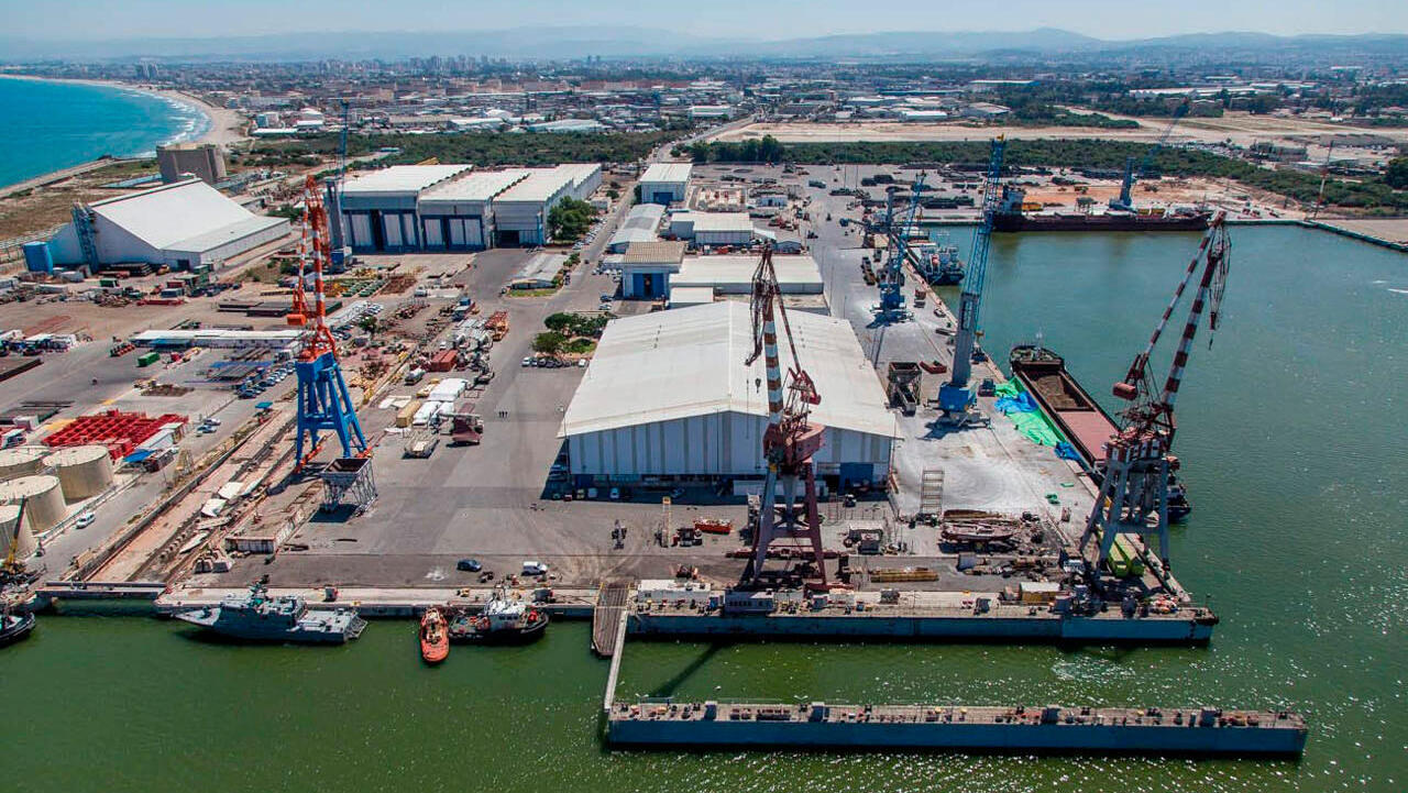 מתחם מספנות ישראל במפרץ חיפה