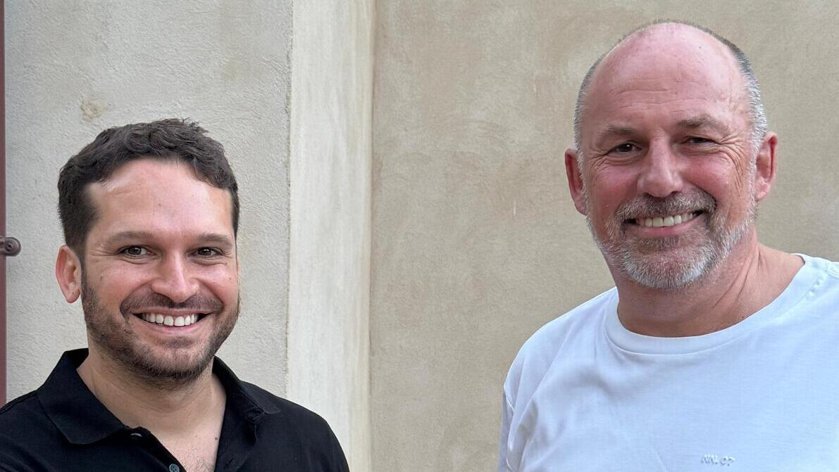 קארסטן בוהרס, מנכ”ל simpleshow (ימין) וגיל פרי, מנכ”ל ומייסד שותף של D-ID