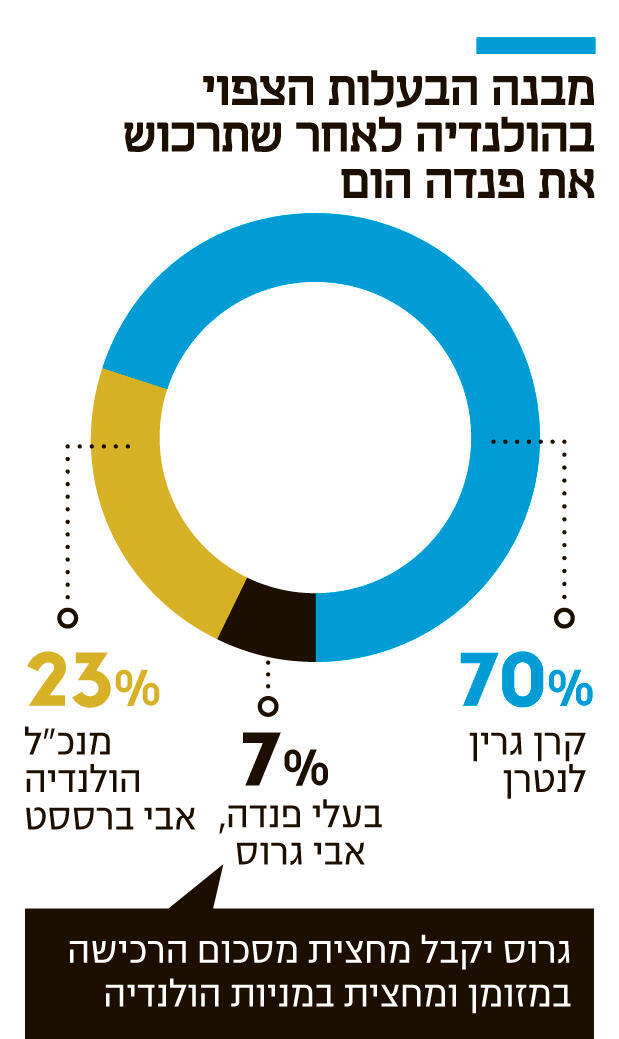 אינפו מבנה הבעלות הצפוי בהולנדיה לאחר שתרכוש את פנדה הום