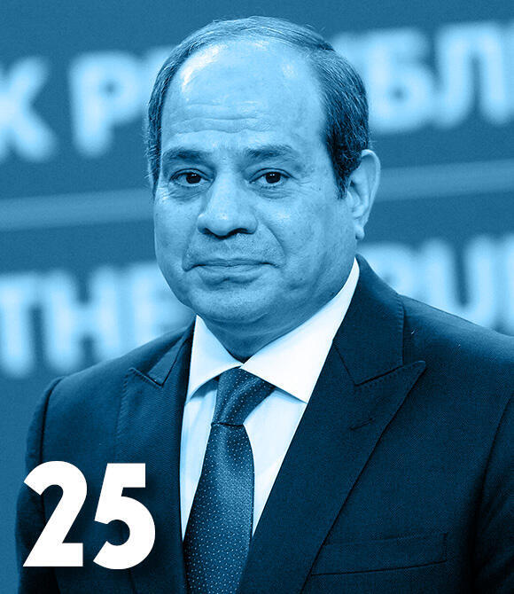 צילום: AP מגזין 100 משפיעים ומשפיעות 2025 עבד אל פתאח א סיסי נשיא מצרים