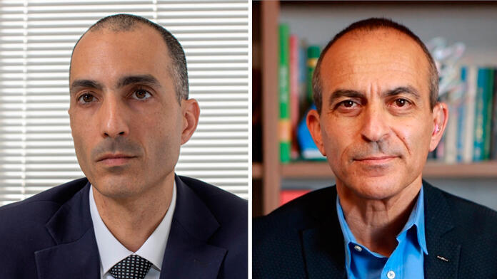 מימין: רוני גמזו, יו"ר מגדל החזקות ועמית גל, הממונה על שוק ההון (צילום: עמית שאבי) מימין רוני גמזו ו עמית גל