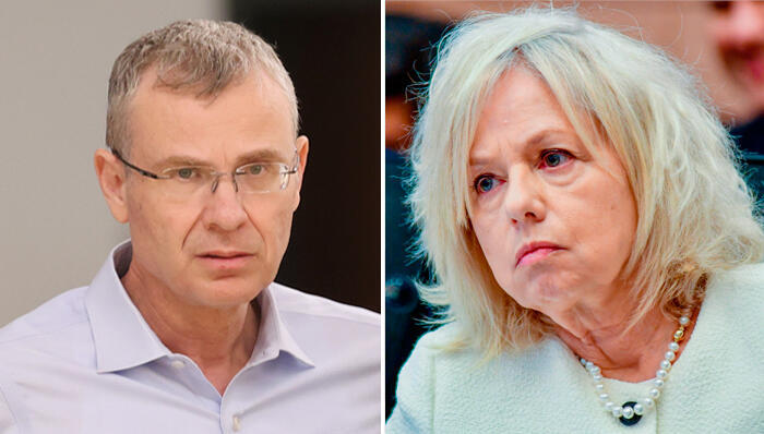 מימין: היועמ"שית גלי בהרב־מיארה ומ"מ שר העבודה יריב לוין. משרד העבודה עיכב את פרסום ההנחות עד לשלושה שבועות לאחר תחילת שנת הלימודים (צילומים: רפי קוץ אלכס קולומויסקי) מימין גלי בהרב מיארה ו יריב לוין