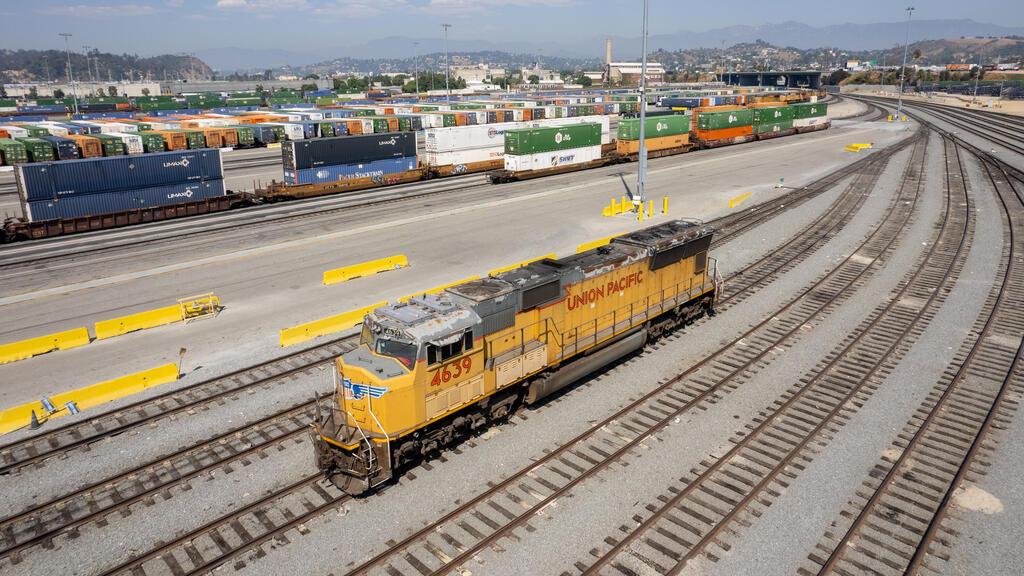 קטר של חברת ה רכבות רכב יוניון פסיפיק בלוס אנג'לס