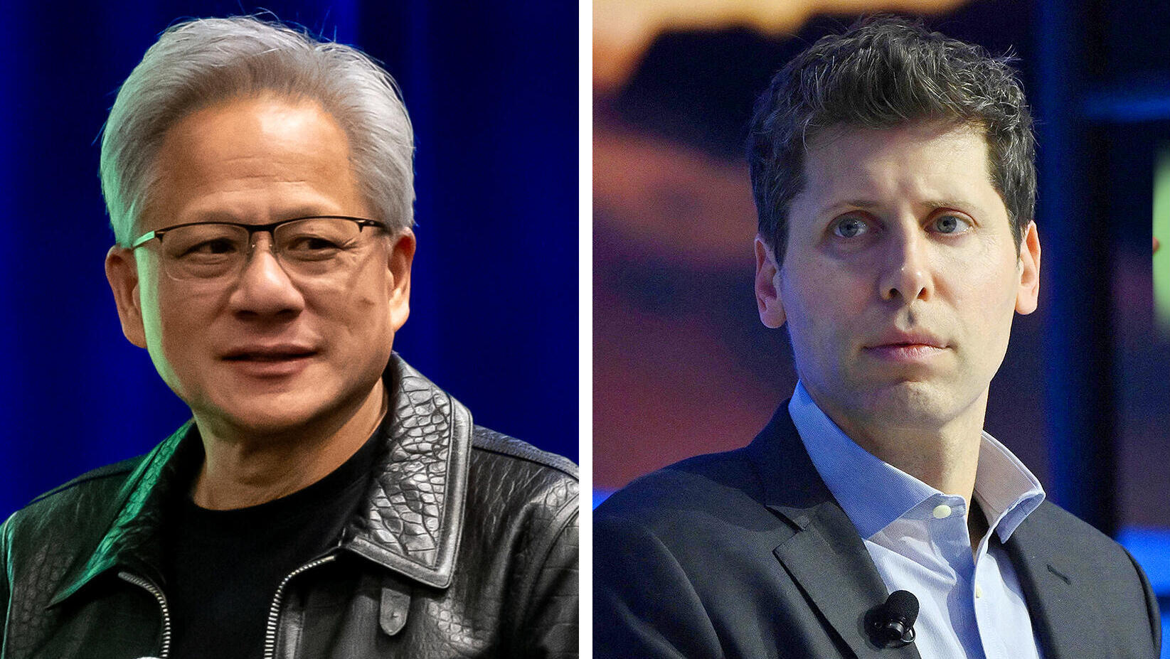 מימין מנכ"ל OpenAI סם אלטמן ומנכ"ל אנבידיה ג'נסן הואנג