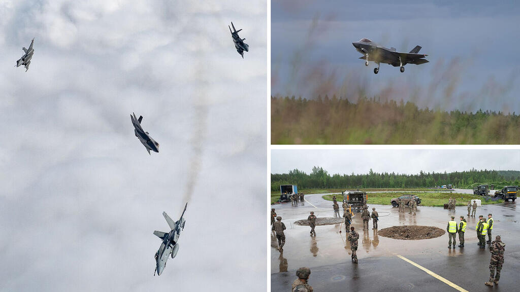 תרגיל אטלנטיק טריידנט: פריסה בשטח, דילוג בין מנחתים והמון קרבות אוויר (צילום: USAF) הקברניט ראפאל נאט"ו קרב אוויר