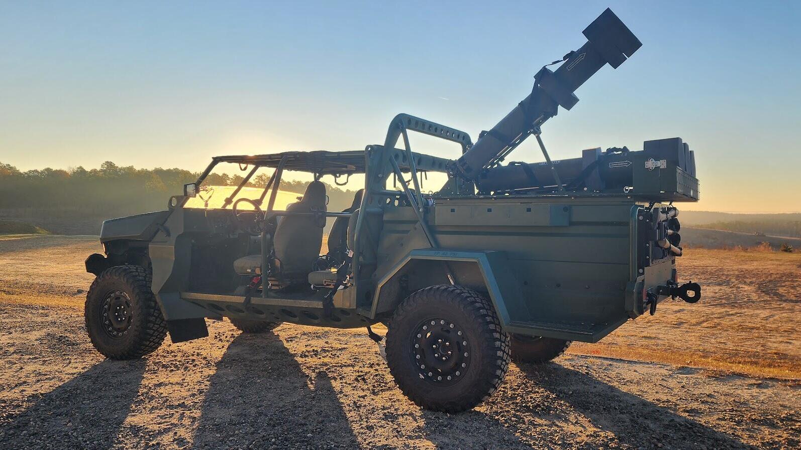 UVision Hero 120 on armored vehicle