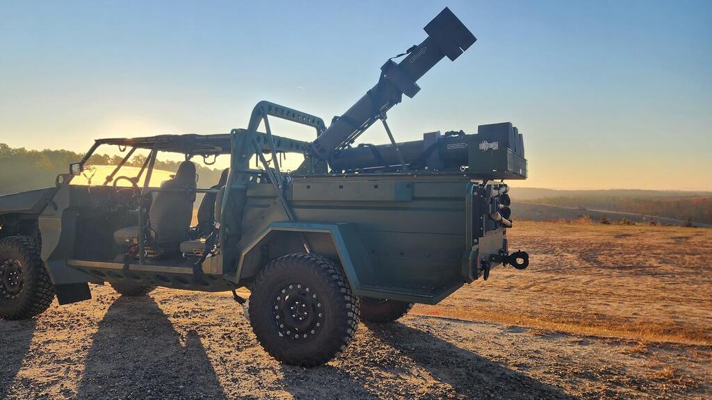 UVision Hero 120 on armored vehicle