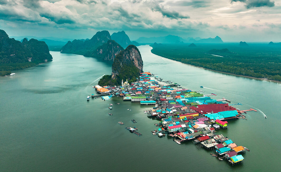 פוטו כפרים על המים koh Panyee תאילנד 