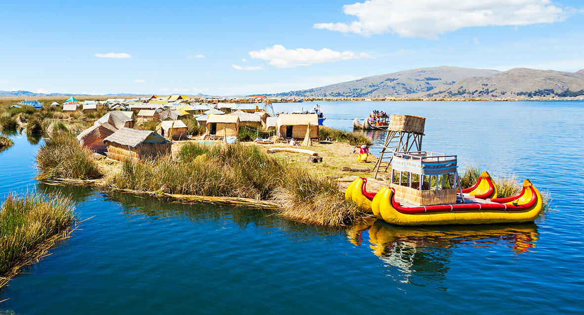 פוטו כפרים על המים Uros פרו