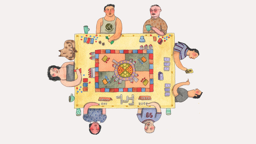 פנאי איור משחקי קופסה