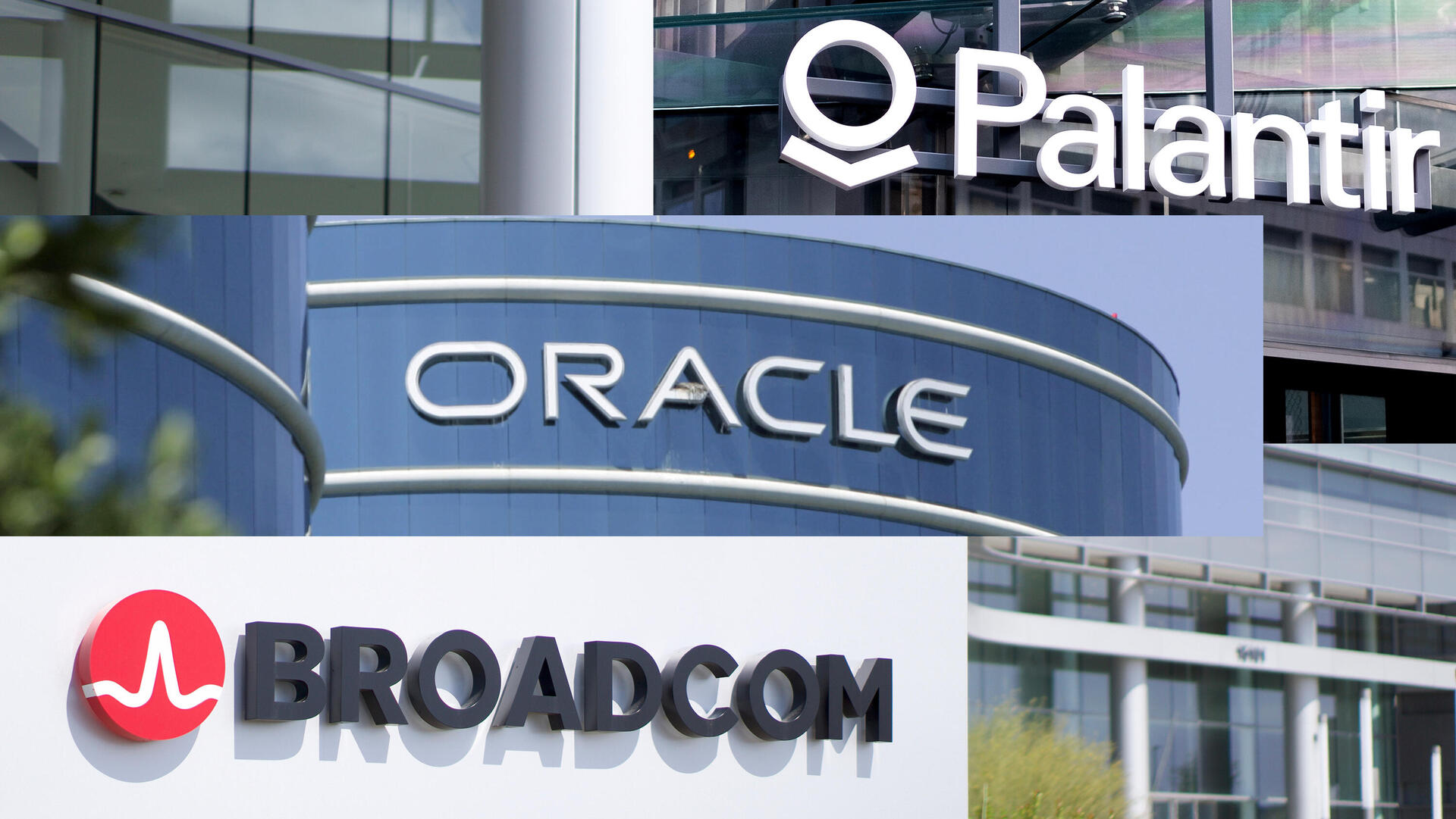 שלטי חברות אורקל פלנטיר ברודקום 