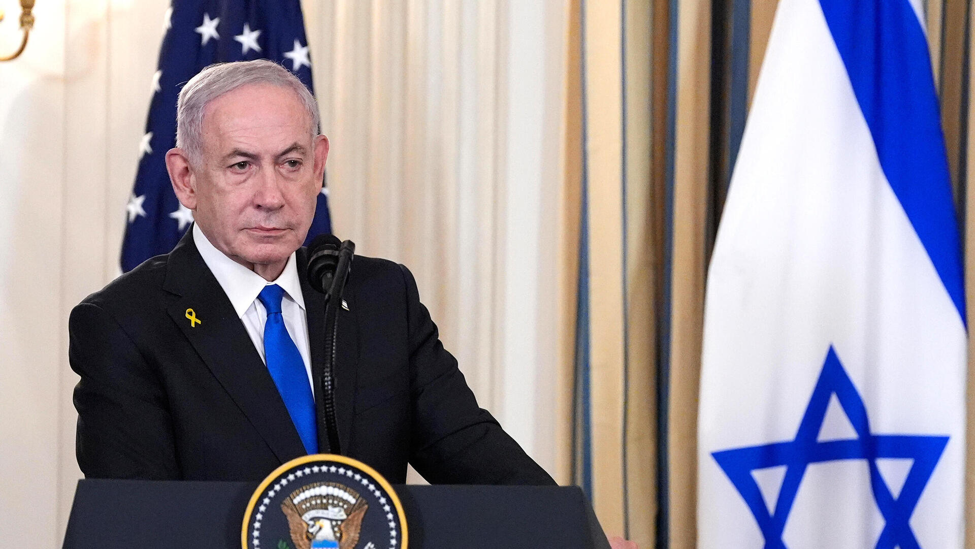 ראש הממשלה בנימין נתניהו מסיבת עיתונאים הבית הלבן ספטמבר 2025