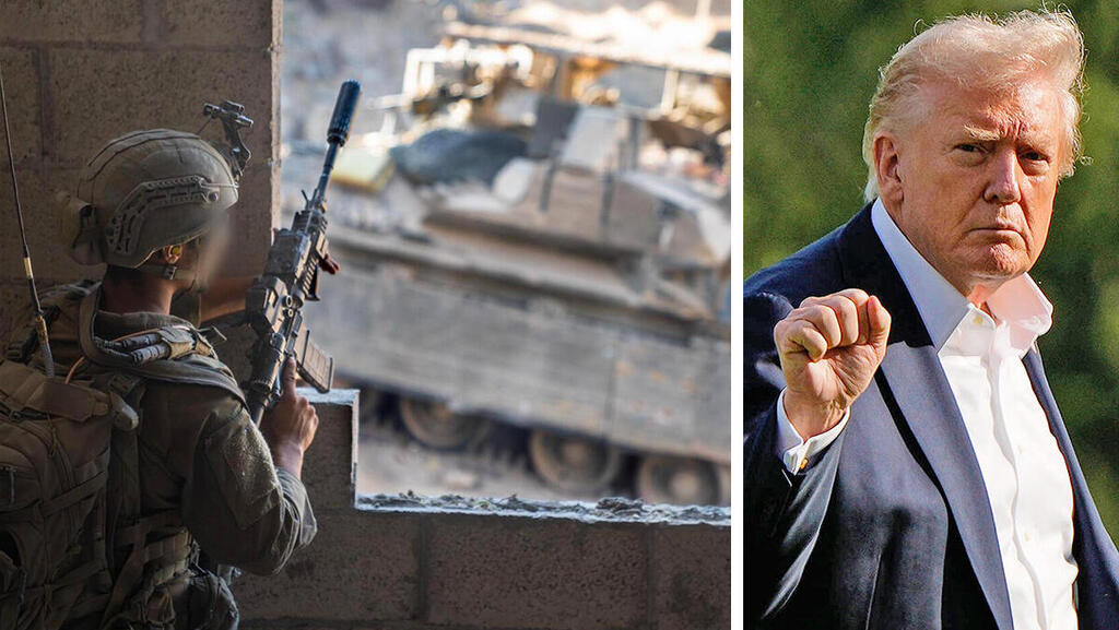 נשיא ארה"ב דונלד טראמפ לצד פעילות כוחות צה”ל ב רצועת עזה