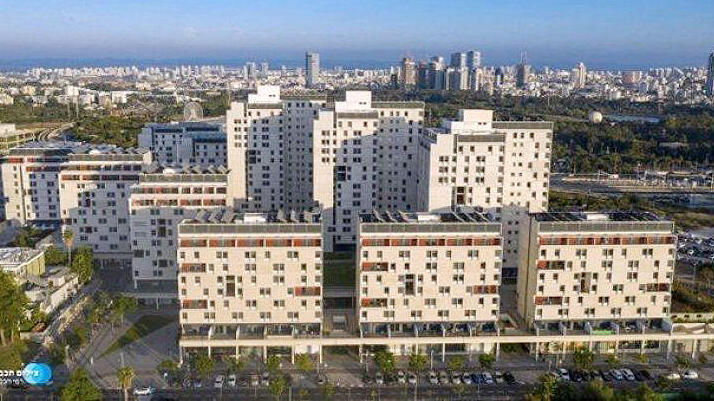 הדמיה של פרויקט מעונות הסטודנטים בתל אביב (הדמיה: רמי חכם) הדמיה של פרויקט מעונות הסטודנטים בתל אביב