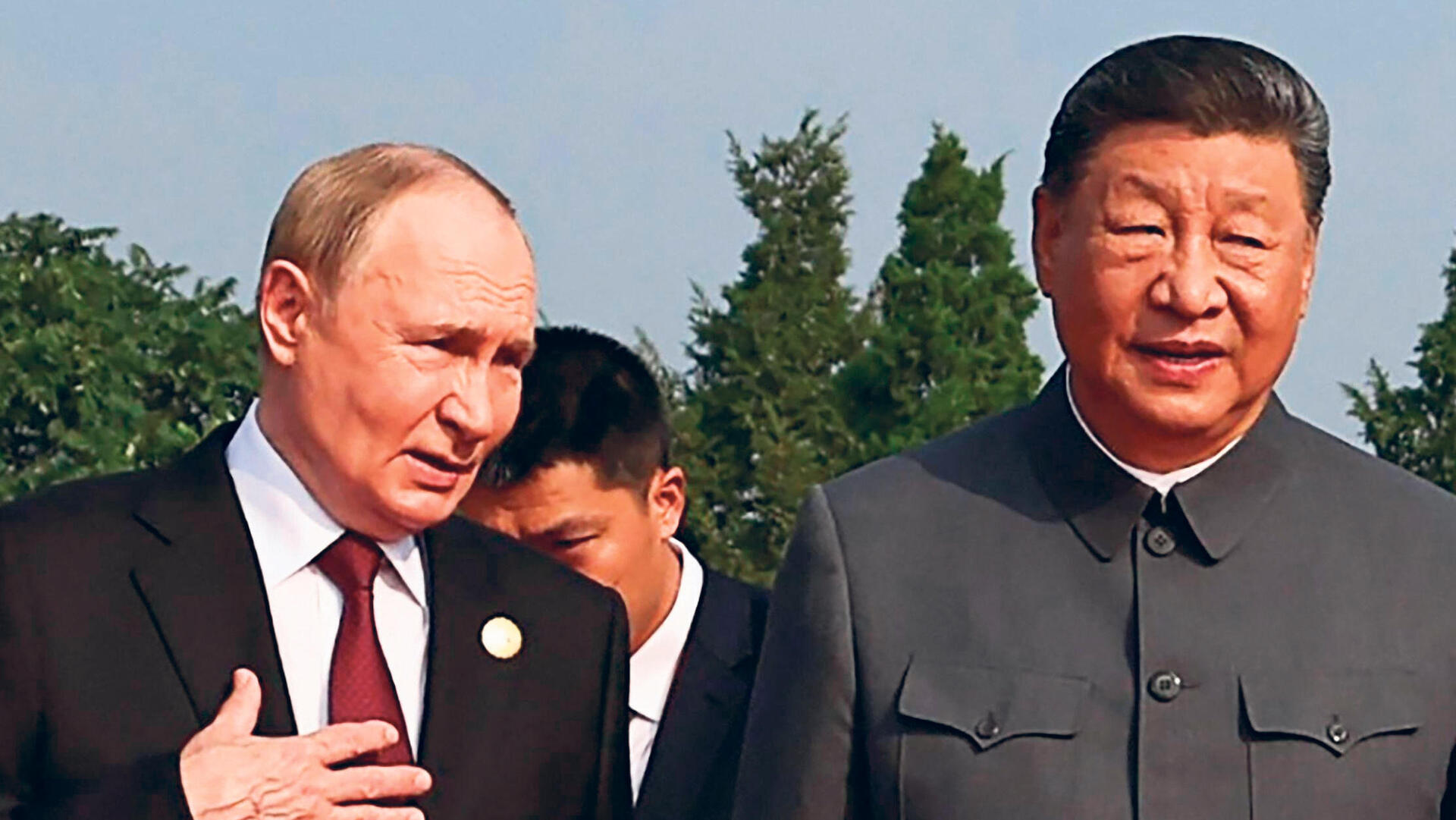 נשיא סין שי ג'ינפינג ונשיא רוסיה ולדימיר פוטין
