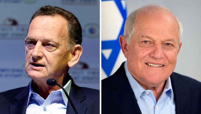 מימין מ"מ שר הבריאות חיים כץ יו"ר דירקטוריון קופת חולים כללית יוחנן לוקר