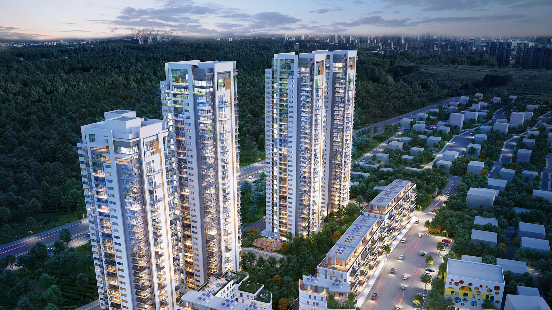 הדמיית מתחם הצעירים גבעת אולגה חדרה