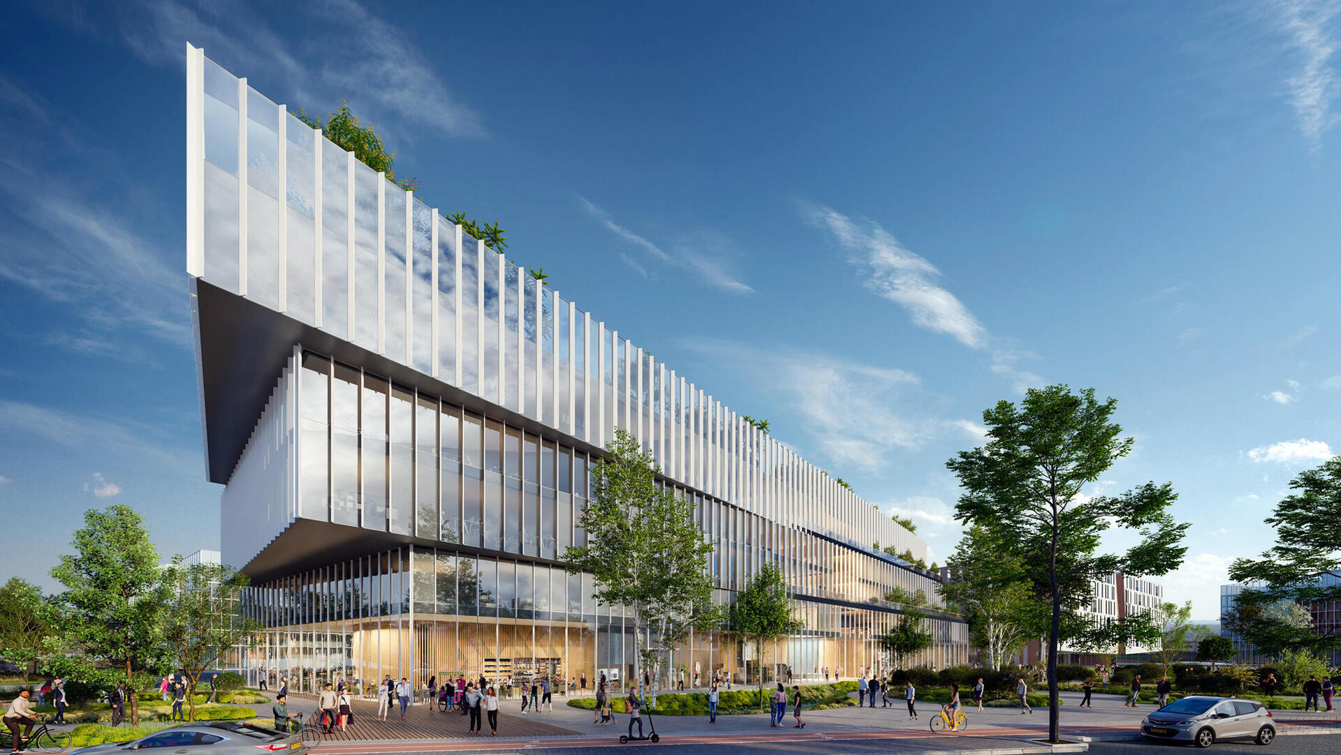 המרכז החדש שיוקם ב באר שבע הדמיה של בניין 5 בפארק ההייטק של גב ים אנבידיה