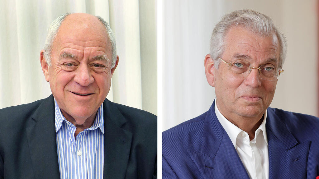 אהרון פרנקל (מימין) ורוני בר און. ביטוח מפני תרחיש שינוי שליטה (צילומים: אוראל כהן, צביקה טישלר) מימין איש העסקים אהרון פרנקל וח"כ לשעבר רוני בר און