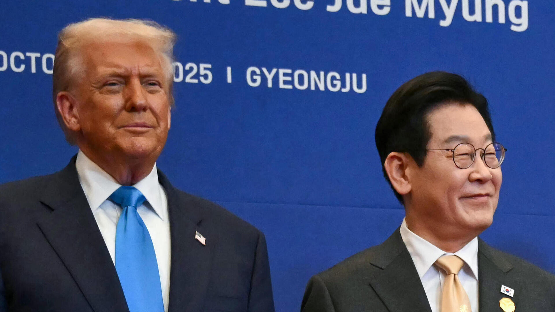 דונלד טראמפ ונשיא דרום קוריאה  לי ג'יי מיונג Lee Jae Myung