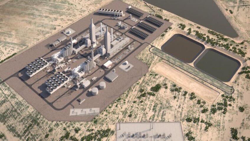 הדמיה של תחנת הכוח Basin Ranch שמקימה OPC אנרגיה או.פי.סי אנרגיה בטקסס ארה"ב ההקמה החלה באוקטובר 2025