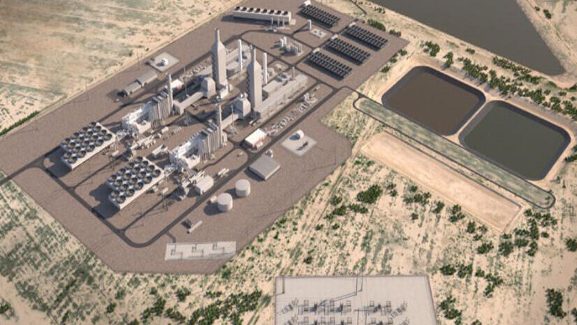 הדמיה של תחנת הכוח Basin Ranch שמקימה OPC אנרגיה או.פי.סי אנרגיה בטקסס ארה"ב ההקמה החלה באוקטובר 2025