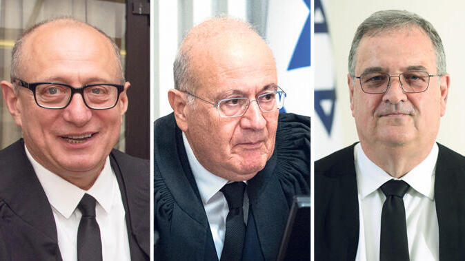 מימין יחיאל מאיר כשר , יוסף אלרון ו אלכס שטיין