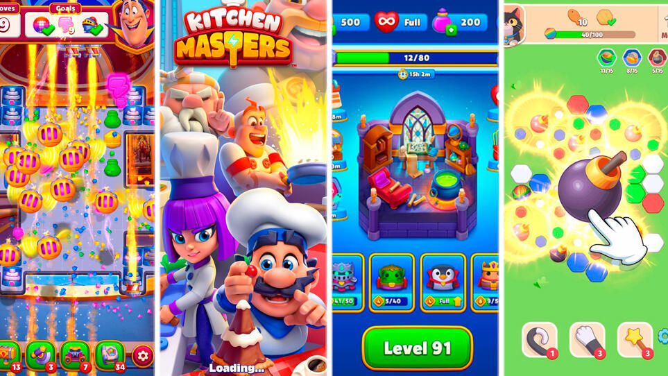 גיימינג מימין Pawzzle Match Valley Kitchen Masters Match Villains