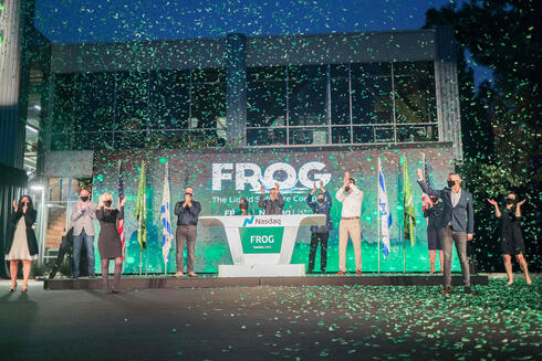 JFrog executives IPO celebration at NYSE