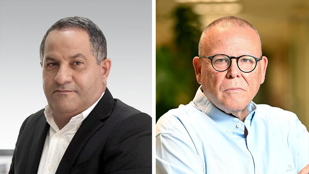 ארנון בר דוד יו"ר ההסתדרות ו  עזרא גבאי יו"ר סוכנות הביטוח גבאי