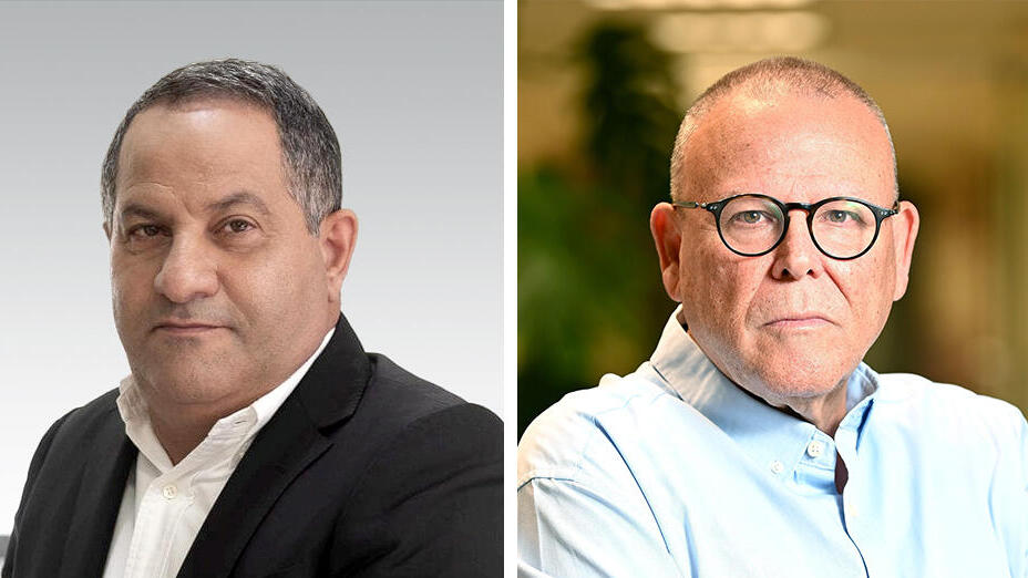 ארנון בר דוד יו"ר ההסתדרות ו  עזרא גבאי יו"ר סוכנות הביטוח גבאי