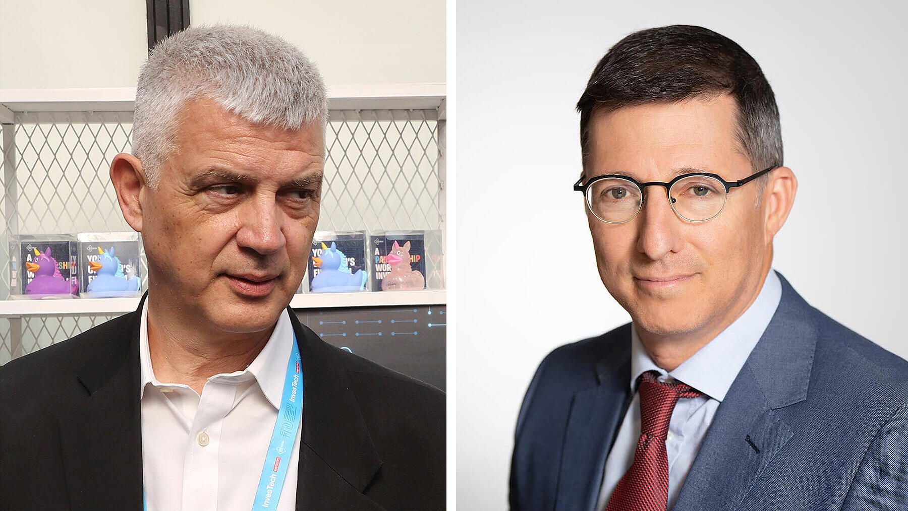 מימין שרון רייך מנכ"ל איילון ביטוח ופיננסים והפרסמואי גדעון עמיחי