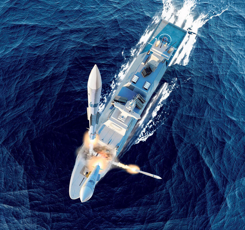 טיל ברק MX מתוצרת התעשייה האווירית (צילום: התעשייה האווירית) טיל ברק MX נורה מספינה