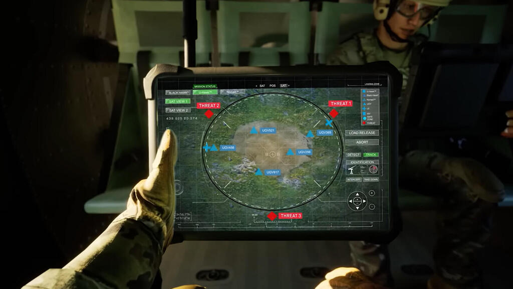 אפליקציית ההפעלה של המסוק הרובוטי (צילום: Sikorsky (Lockheed Martin)) הקברניט סיקורסקי בלאקהוק מסוק רובוטי כטב"מ 2