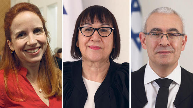 השופט גרוסקופף (מימין), השופטת כנפי־שטייניץ ושפיר. אור השמש מחטא את הפינות האפלות (צילומים, אתר בתי המשפט, אלכס קולומויסקי) השופט עופר גרוסקופף , השופטת גילה כנפי שטייניץ ו סתיו שפיר