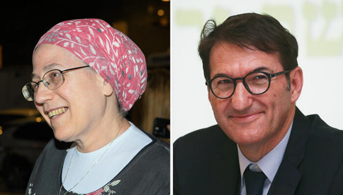 מימין בועז ביסמוט ו אורית סטרוק 