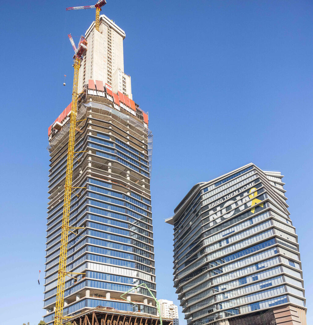 מגדלי TOHA 1 ו־2 של גב־ים ואמות בתל אביב. הקמת המגדל השני תסתיים השנה (צילום: טל שחר) מגדל טוהא TOHA מגדל משרדים ב תל אביב