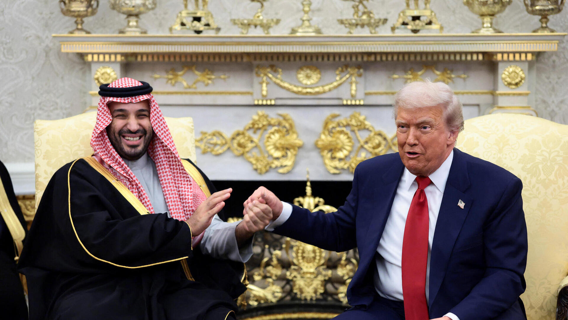 דונלד טראמפ ו בן סלמאן בבית הלבן 