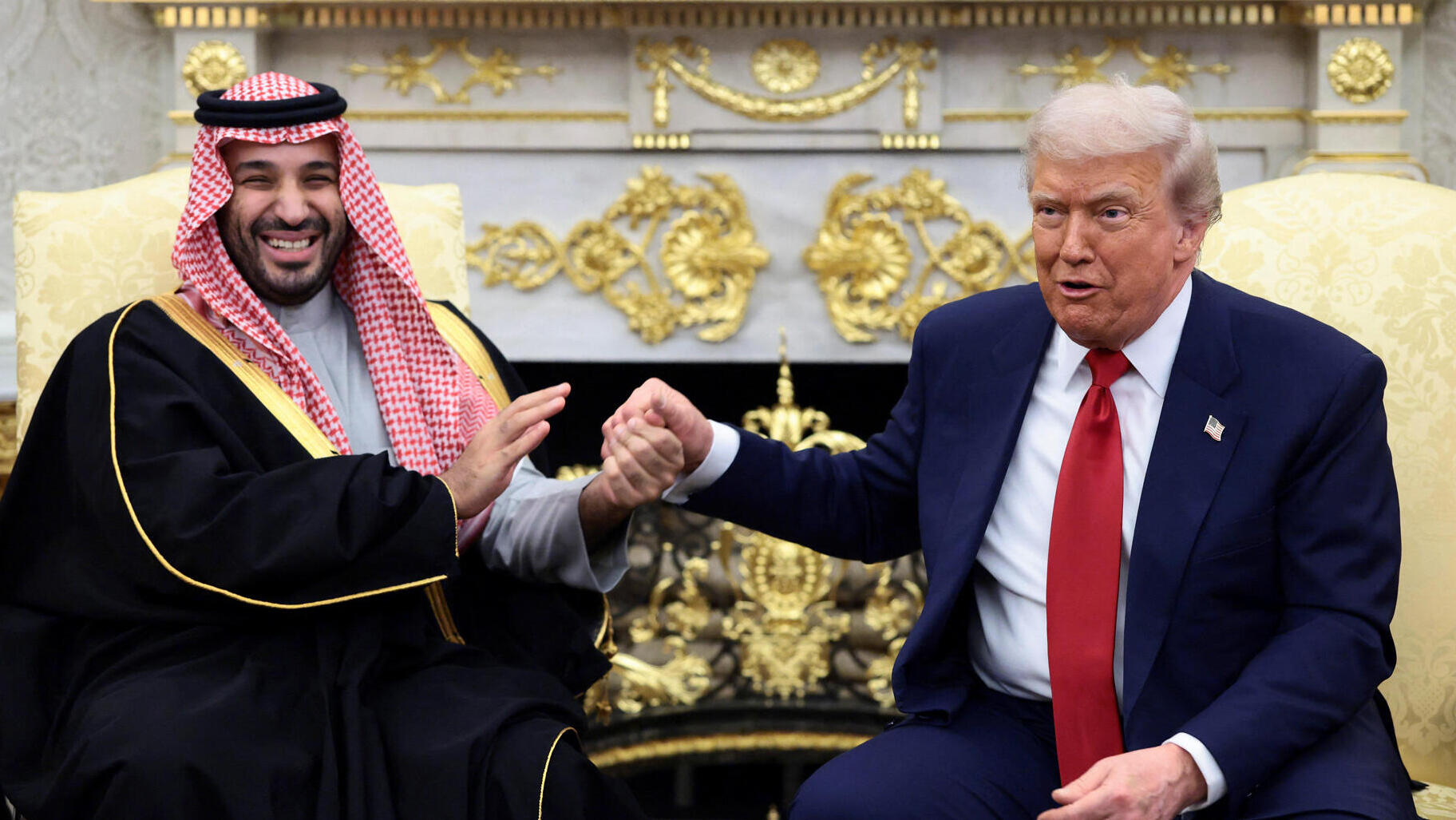 דונלד טראמפ ו בן סלמאן בבית הלבן 