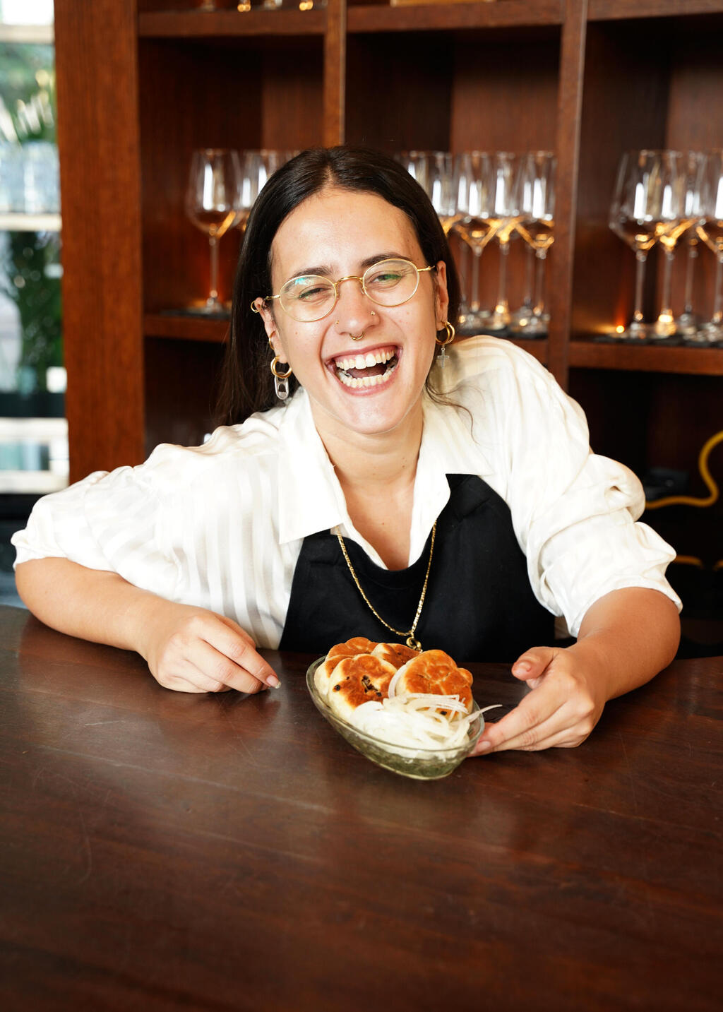 שמיר במפגש שאבי, השבוע. "אני בעיקר מאמא שמארחת" (צילום: נדב יהלומי) פנאי מפגש שאבי דניאל שמיר