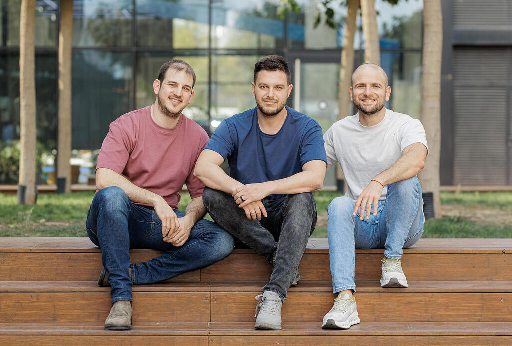 Guardio founders. (Photo: Omer Hacohen) מייסדי גארדיו מימין עמוס פלד מיכאל ויינשטיין ו דניאל סירוטה