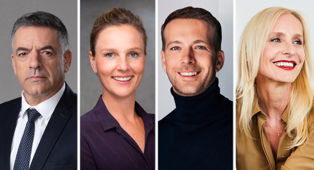 מימין אוולין שטיינברגר, מייסדת ומנכ"לית The Blue Minds Company, פיליפ דמס שותף מייסד ב־Cherry Ventures, לואיז גרונר, מנהלת ASDV בזרוע ההשקעות של אקסל שפרינגר, ועמיקם נורקין, שותף מנהל ב־Ace Capital מימין אוולין שטיינברגר פיליפ דמס לואיז גרונר עמיקם נורקין ועידת ברלין 2025