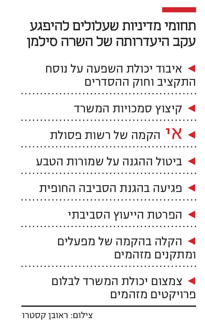 אינפו תחומי מדיניות שעלולים להיפגע
